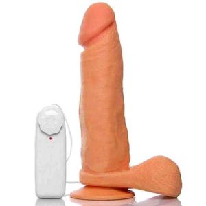 Prótese com material macio e vibro bullet 16.5x4cm
