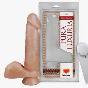 Pênis com Escroto Vibro e Ventosa - 16cm X 35cm