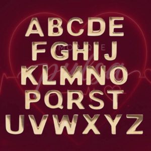 Letras Metal Dourada para Calcinha Personalizável