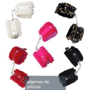 Algemas couro e pelúcia